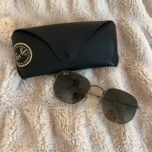 Ray-Ban Silver Frame Sunglasses with Black Case
